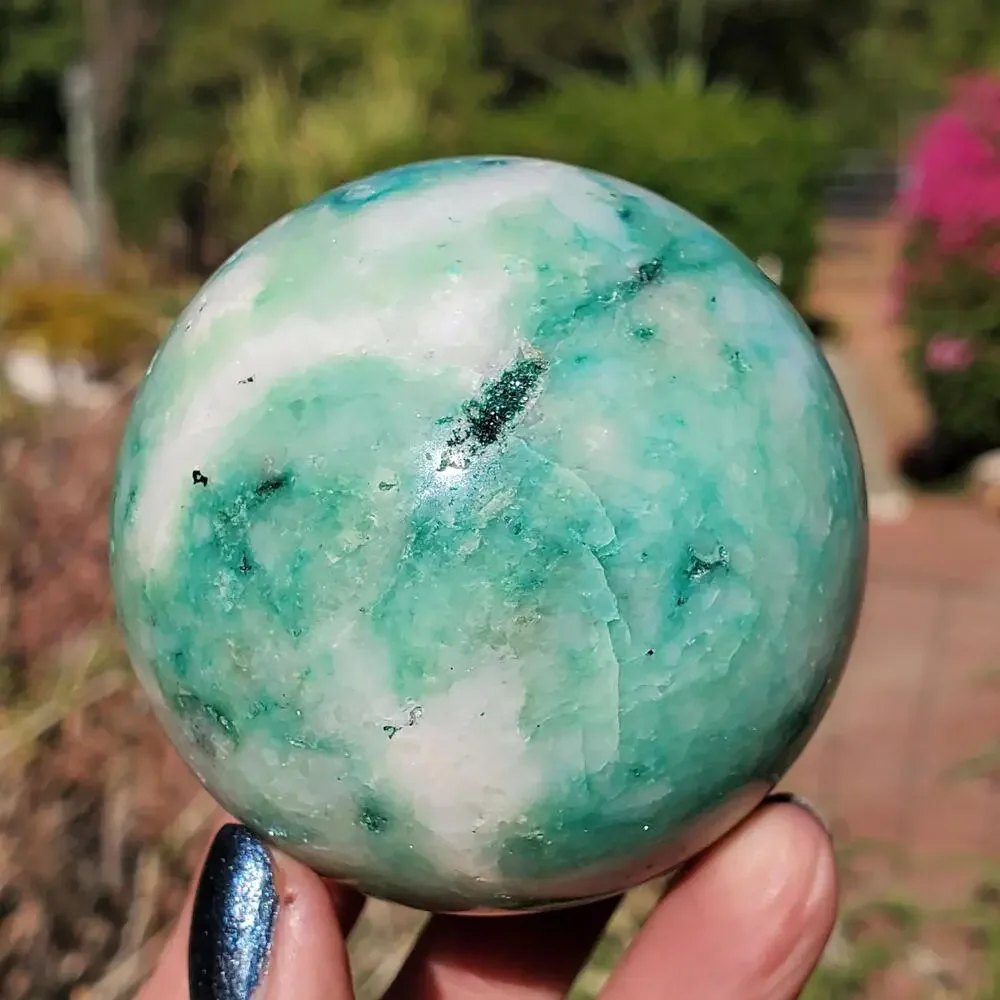 Chrysocolla Phoenix Crystal Sphere 332 Grams 62mm
